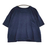 nest Robe ワイド 短丈 01152-1214 ポケット付き 無地 半袖Ｔシャツ カットソー ネイビー レディース ネストローブ【中古】5-0819S♪