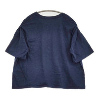 nest Robe ワイド 短丈 01152-1214 ポケット付き 無地 半袖Ｔシャツ カットソー ネイビー レディース ネストローブ【中古】5-0819S♪