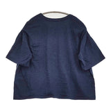nest Robe ワイド 短丈 01152-1214 ポケット付き 無地 半袖Ｔシャツ カットソー ネイビー レディース ネストローブ【中古】5-0819S♪