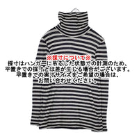 nest Robe 01153-2152 コットンウール ボーダー ハイネック 日本製 カットソー ネイビー ライトグレー レディース ネストローブ【中古】5-1007T△