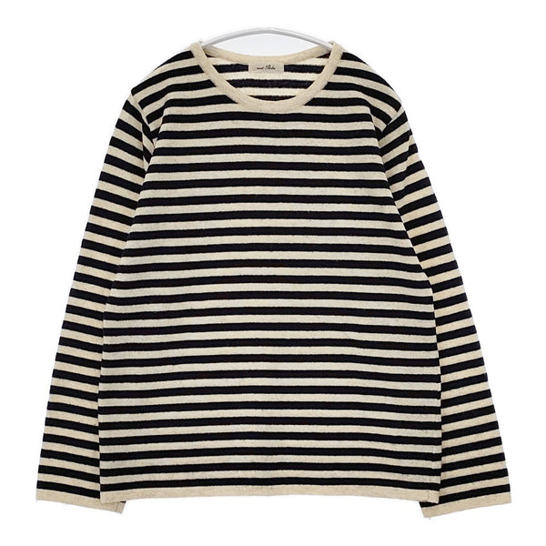 nest Robe 01202-1085-2 ボーダー 長袖 ウール混 セーター ニット ネイビー アイボリー レディース ネストローブ【中古】5-1007T△