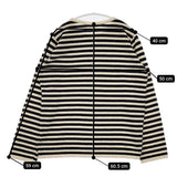nest Robe 01202-1085-2 ボーダー 長袖 ウール混 セーター ニット ネイビー アイボリー レディース ネストローブ【中古】5-1007T△