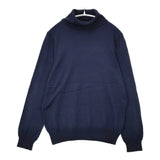 nest Robe コットンカシミヤ タートルネック 01143-1146 セーター ニット ネイビー レディース ネストローブ【中古】5-1007T△