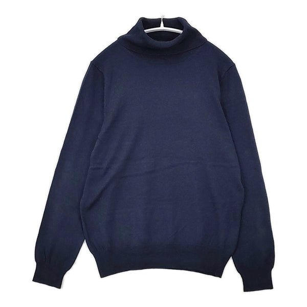 nest Robe コットンカシミヤ タートルネック 01143-1146 セーター ニット ネイビー レディース ネストローブ【中古】5-1007T△