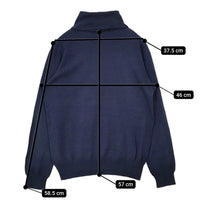 nest Robe コットンカシミヤ タートルネック 01143-1146 セーター ニット ネイビー レディース ネストローブ【中古】5-1007T△