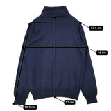 nest Robe コットンカシミヤ タートルネック 01143-1146 セーター ニット ネイビー レディース ネストローブ【中古】5-1007T△