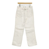 nest Robe リネンデニム 01125-1139 ジーンズ デニムパンツ オフホワイト レディース ネストローブ【中古】5-1215G∞