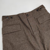 Pual ce cin 台形 400130 ウールナイロン 日本製 スカート ブラウン レディース ピュアルセシン【中古】5-1007T△