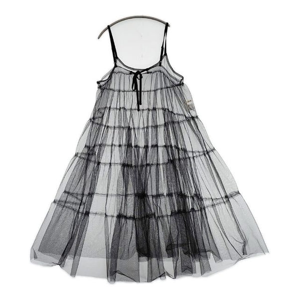 Pual ce cin チュールキャミワンピース 定価11000円 ワンピース ブラック レディース ピュアルセシン【中古】5-1126M∞