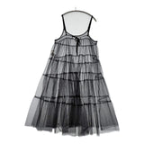 Pual ce cin チュールキャミワンピース 定価11000円 ワンピース ブラック レディース ピュアルセシン【中古】5-1126M∞