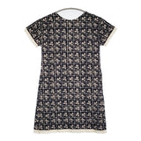 mina perhonen Lili 刺繍 チュール na3576 サイズ36 ワンピース ダークネイビー ベージュ レディース ミナペルホネン【中古】5-0815S♪