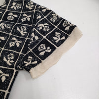 mina perhonen Lili 刺繍 チュール na3576 サイズ36 ワンピース ダークネイビー ベージュ レディース ミナペルホネン【中古】5-0815S♪