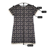 mina perhonen Lili 刺繍 チュール na3576 サイズ36 ワンピース ダークネイビー ベージュ レディース ミナペルホネン【中古】5-0815S♪