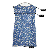 mina perhonen La3417 soda water ノースリーブドレス ウールカシミヤシルク ワンピース ブルー ライトグレー レディース ミナペルホネン【中古】5-1124M∞