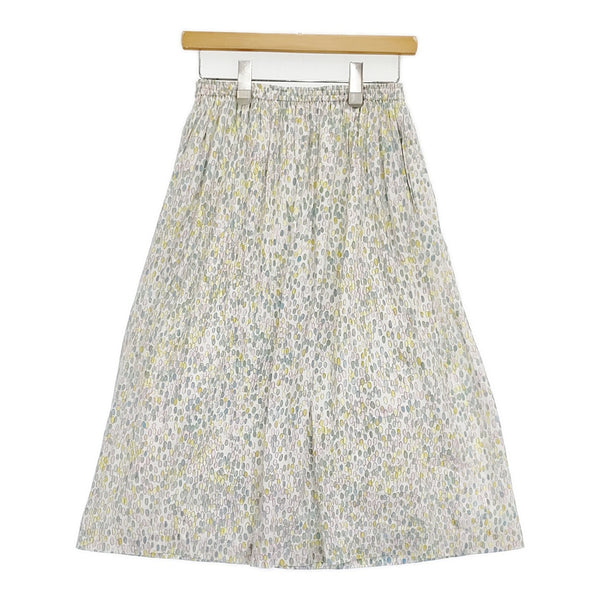 mina perhonen laundry jelly beans ld5012 サイズ38 ギャザー ロングスカート ホワイト レディース ミナペルホネンランドリー【中古】5-0815M♪