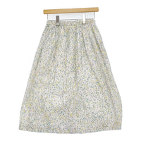 mina perhonen laundry jelly beans ld5012 サイズ38 ギャザー ロングスカート ホワイト レディース ミナペルホネンランドリー【中古】5-0815M♪
