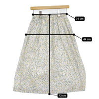 mina perhonen laundry jelly beans ld5012 サイズ38 ギャザー ロングスカート ホワイト レディース ミナペルホネンランドリー【中古】5-0815M♪