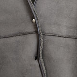 PASSIONE ノーカラー リバーシブル ボア スエード サイズ38 ジャケット グレー レディース パシオーネ【中古】5-1024A◆