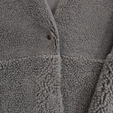 PASSIONE ノーカラー リバーシブル ボア スエード サイズ38 ジャケット グレー レディース パシオーネ【中古】5-1024A◆