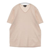 theory RASA HEARST コットンポリエステル Vネック カットソー 半袖ニットソー セーター ニット ピンク メンズ セオリー【中古】6-0422S∞