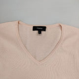 theory RASA HEARST コットンポリエステル Vネック カットソー 半袖ニットソー セーター ニット ピンク メンズ セオリー【中古】6-0422S∞