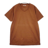 Lequal レコル Vネック コットン サイズ46 半袖Ｔシャツ カットソー ブラウン メンズ【中古】6-0422S∞