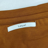 Lequal レコル Vネック コットン サイズ46 半袖Ｔシャツ カットソー ブラウン メンズ【中古】6-0422S∞