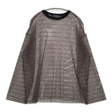 JOURNAL STANDARD バイカラーネットビッグプルオーバー シアーメッシュ カットソー 23AW ブラウン ブラック レディース ジャーナルスタンダード【中古】5-1201M∞