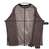 JOURNAL STANDARD バイカラーネットビッグプルオーバー シアーメッシュ カットソー 23AW ブラウン ブラック レディース ジャーナルスタンダード【中古】5-1201M∞