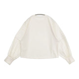 BEARDSLEY プリーツスリーブカットソー ブラウス シャツ アイボリー レディース ビアズリー【中古】5-1126M∞