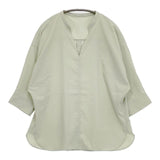 green label relaxing UNITED ARROWS P キーネック スキッパー シャツ ブラウス シャツ ライトグリーン レディース グリーンレーベルリラクシング【中古】5-1204S∞