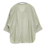 green label relaxing UNITED ARROWS P キーネック スキッパー シャツ ブラウス シャツ ライトグリーン レディース グリーンレーベルリラクシング【中古】5-1204S∞