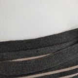 YURI+PARK ボーダー セーター ニット カーキ グレー レディース ユリパーク【中古】5-1025T∞