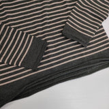 YURI+PARK ボーダー セーター ニット カーキ グレー レディース ユリパーク【中古】5-1025T∞