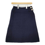 Sally Scott ウール 総柄 スカート ネイビー レディース サリースコット【中古】5-1127T∞