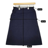 Sally Scott ウール 総柄 スカート ネイビー レディース サリースコット【中古】5-1127T∞