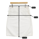 n100 コットンポプリン アーミースカート nf-1002 スカート ホワイト レディース エヌワンハンドレッド【中古】5-1126M∞