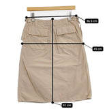 n100 コットンポプリン アーミー スカート ベージュ レディース エヌワンハンドレッド【中古】5-1126M∞