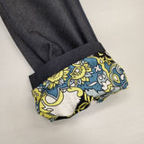 Aquascutum 定価115500円 羽織 1653060-39 ベルト付き デニム コットンシルク コート ネイビー レディース アクアスキュータム【中古】6-0221M∞