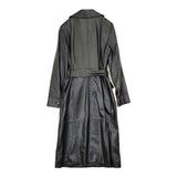 DIA i NiT ディアアイニット レザーコート 羊革 シープスキン 日本製 ベルト付き コート ブラック レディース【中古】5-1127T∞