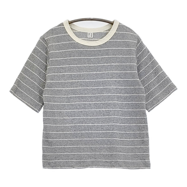 CITEN 4217-699-0031 クリンプボーダーT ハーフスリーブ Ｔシャツ カットソー グレー レディース シテン【中古】5-0819S♪