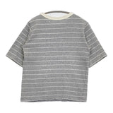 CITEN 4217-699-0031 クリンプボーダーT ハーフスリーブ Ｔシャツ カットソー グレー レディース シテン【中古】5-0819S♪