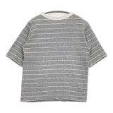CITEN 4217-699-0031 クリンプボーダーT ハーフスリーブ Ｔシャツ カットソー グレー レディース シテン【中古】5-0819S♪