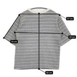CITEN 4217-699-0031 クリンプボーダーT ハーフスリーブ Ｔシャツ カットソー グレー レディース シテン【中古】5-0819S♪
