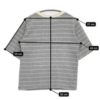 CITEN 4217-699-0031 クリンプボーダーT ハーフスリーブ Ｔシャツ カットソー グレー レディース シテン【中古】5-0819S♪