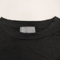 MARGARET HOWELL LINEN JERSEY TOP 578-5168030 定価18700円 カットソー 25SS ブラック レディース マーガレットハウエル【中古】5-0815S♪