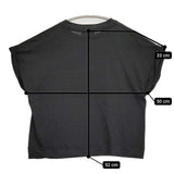 MARGARET HOWELL LINEN JERSEY TOP 578-5168030 定価18700円 カットソー 25SS ブラック レディース マーガレットハウエル【中古】5-0815S♪