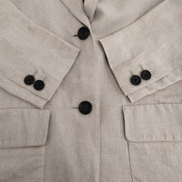 MARGARET HOWELL COMPACT LINEN 578-5120004 定価79200円 テーラードジャケット 25SS ベージュ レディース マーガレットハウエル【中古】5-0815M♪