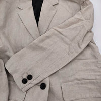 MARGARET HOWELL COMPACT LINEN 578-5120004 定価79200円 テーラードジャケット 25SS ベージュ レディース マーガレットハウエル【中古】5-0815M♪