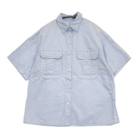 Spick and Span ガーメントダイサファリシャツ 定価12100円 半袖シャツ 24SS ライトブルー レディース スピックアンドスパン【中古】5-0815S♪